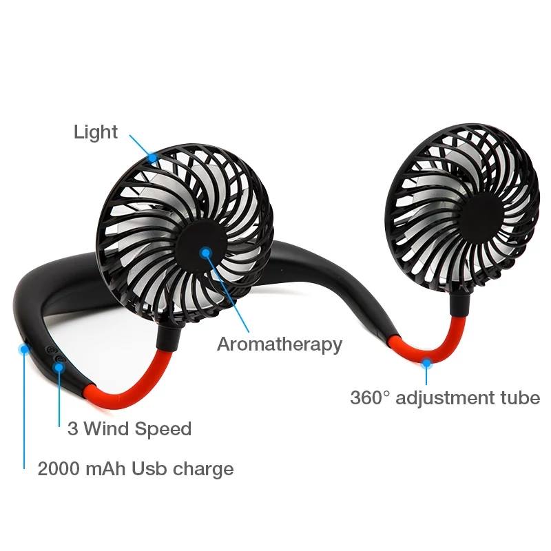 NEW 360° Adjustment USB Portable Neck Fan