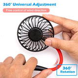 NEW 360° Adjustment USB Portable Neck Fan