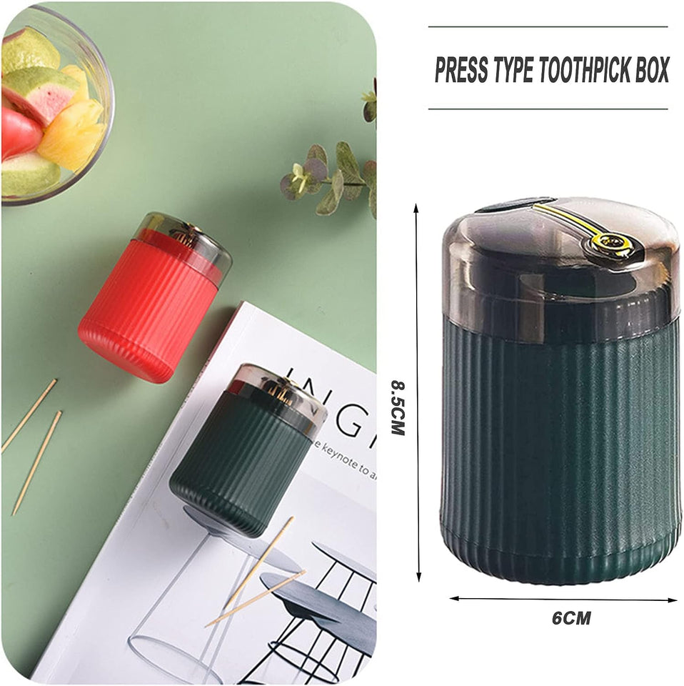 Pack of 2 Creative Push-Type Toothpick Storage Box